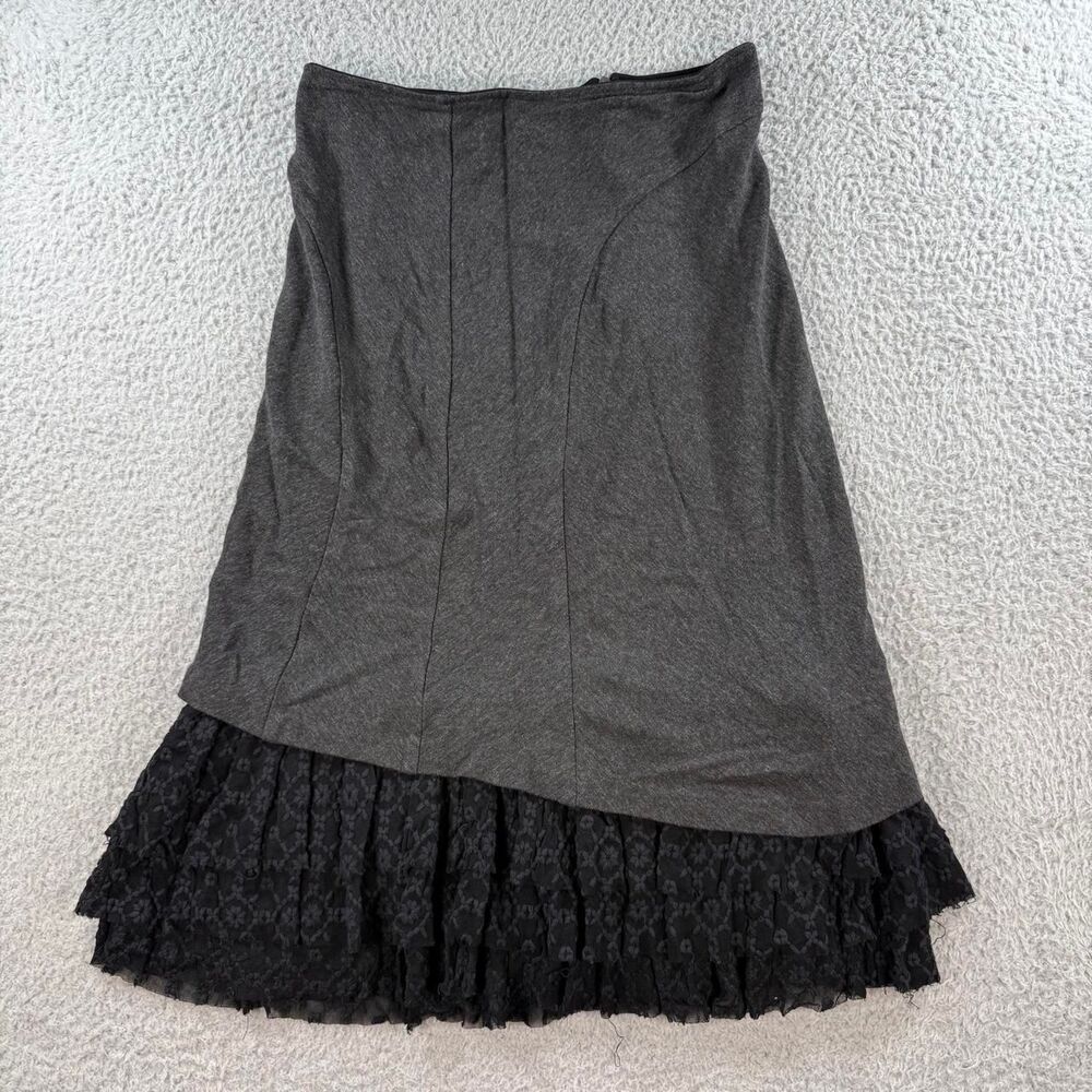 Y2K Women's Grey and Black Skirt